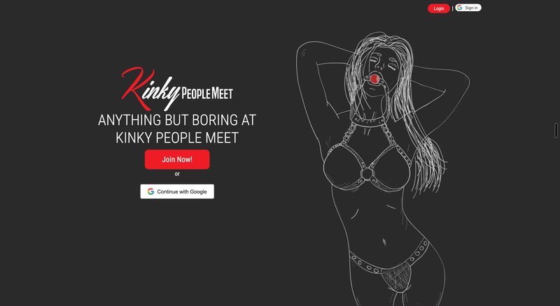 KinkyPeopleMeet review – the kinky dating site sign-up page where we registered our test account